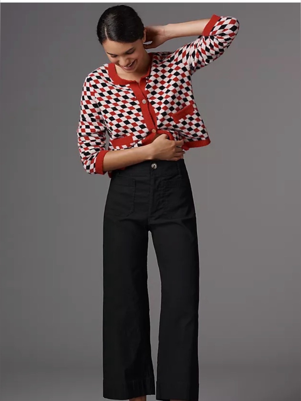 Maeve Colette Wide Leg Cropped Pants - Magic Fabric